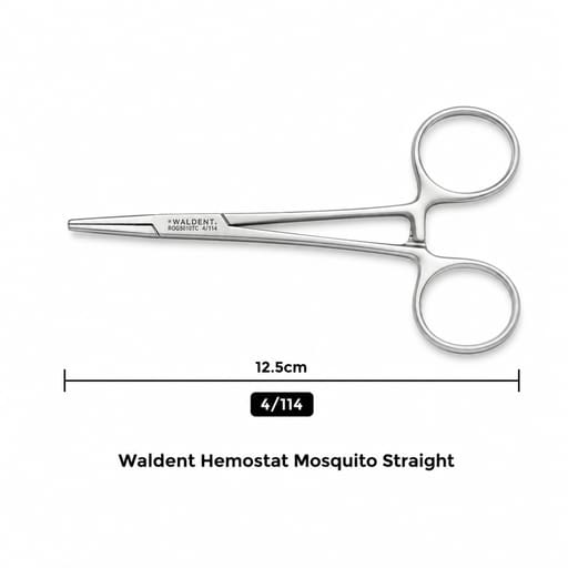 Waldent Hemostat Mosquito Straight 12.5 cm (4/114)