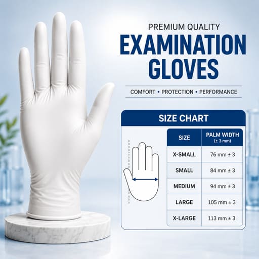 Waldent Latex Premium Examination Gloves (Pack of 80)
