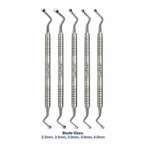 Waldent Lucas Bone Curettes - Set of 5 (K15/10)
