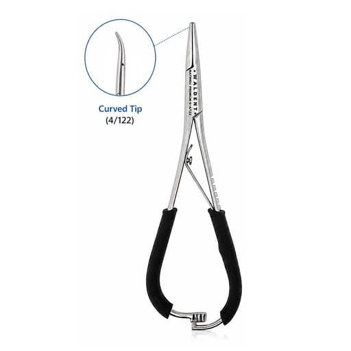 Waldent Mathieu Needle Holder Curved Black Premium - 140mm (4/122)