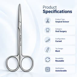 Waldent Metzenbaum Scissors - Curved 14.5cm (3/140) - 6