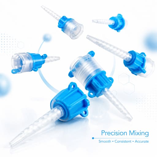 Waldent Mixing Tips For Crown & Bridge | 1:1 | Blue (Pack of 50)