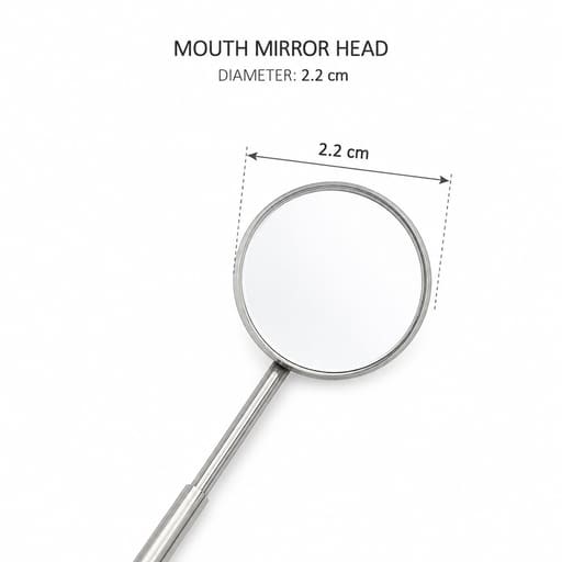 Waldent Mouth Mirror Tops Plain #4 Pack of 12 (K13/4)