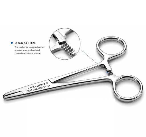 Waldent Needle Holder Derf Straight -12.5cm (5/116)