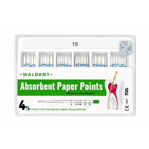 Waldent Paper Points 4% (Length Marked)
