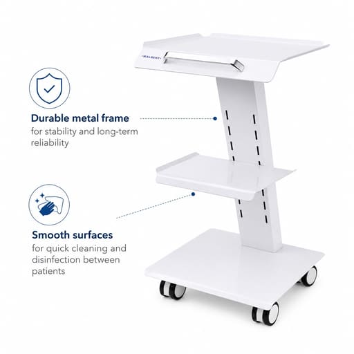 Waldent Portable Single-Pillar Mobile Dental Trolley (TJ-Q08)