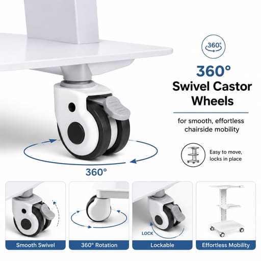Waldent Portable Single-Pillar Mobile Dental Trolley (TJ-Q08)