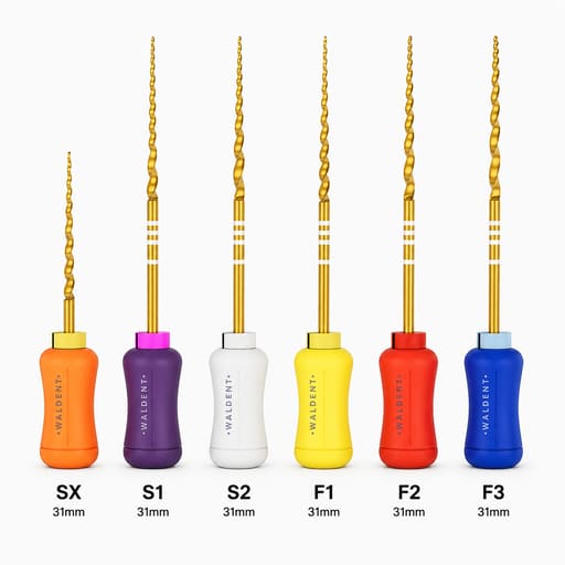 Waldent Progressive Taper Gold Hand files