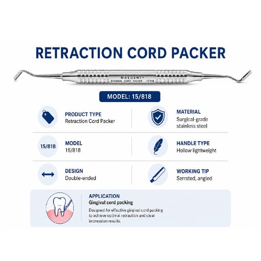 Waldent Retraction Cord Packer With Hollow Handle (15/818)