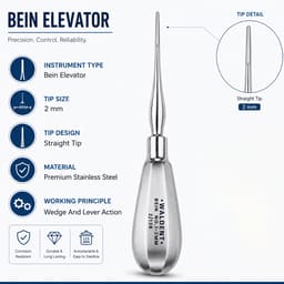 Waldent Root Elevator Bein no. 1-2mm (2/138) - 4