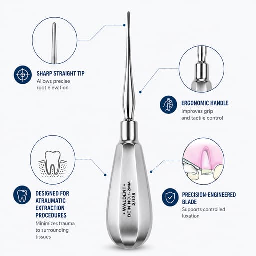 Waldent Root Elevator Bein no. 1-2mm (2/138)