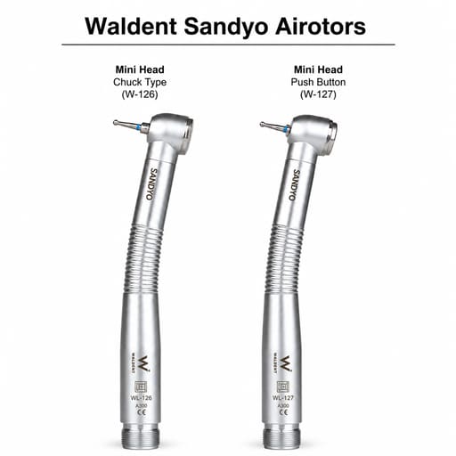 Waldent Sandyo Airotors And Cartridges - Mini Head