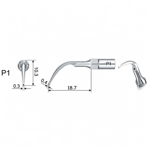 Waldent Scaler Tip P1 for UDS & EMS Scalers (Pack of 1)