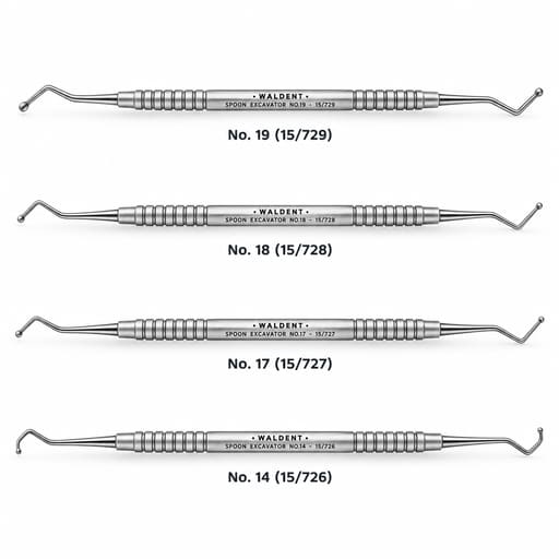 Waldent Spoon Excavators - Set of 4 (K15/9)