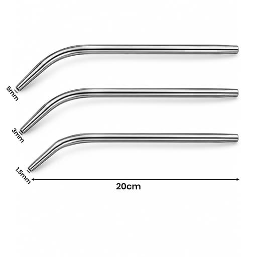 Waldent Suction Tube Curved 20cm