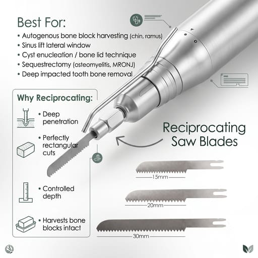 Waldent Surgical Saw Handpiece - Reciprocating (Up & Down Cutting Motion) | DGZ-R