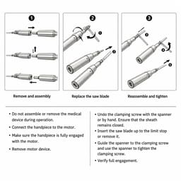 Waldent Surgical Saw Handpiece - Reciprocating (Up & Down Cutting Motion) | DGZ-R - 11