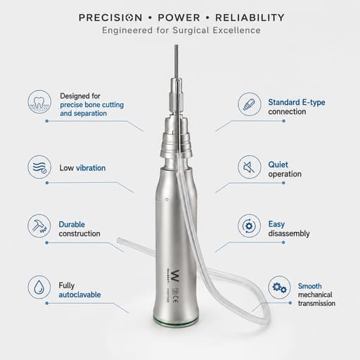 Waldent Surgical Saw Handpiece - Reciprocating (Up & Down Cutting Motion) | DGZ-R