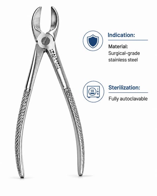 Waldent Tooth Extraction Forceps Lower Molars No. 56 (1/119)