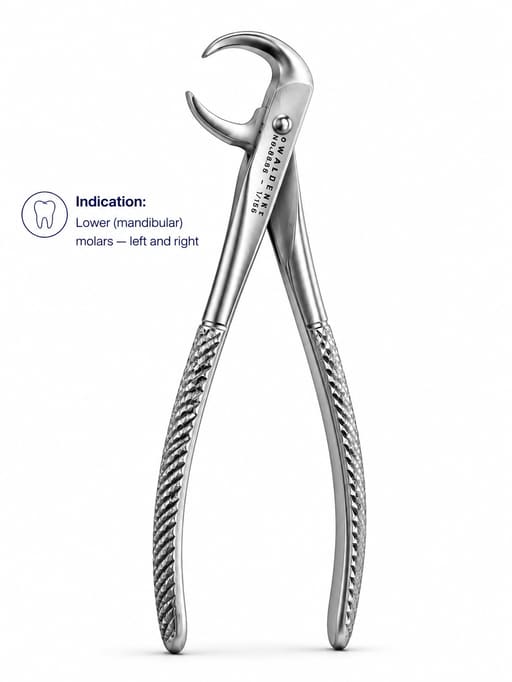 Waldent Tooth Extraction Forceps Lower Molars No. 86B (1/166)