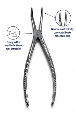 Waldent Tooth Extraction Forceps Lower Roots No. 845 (1/165) - 5