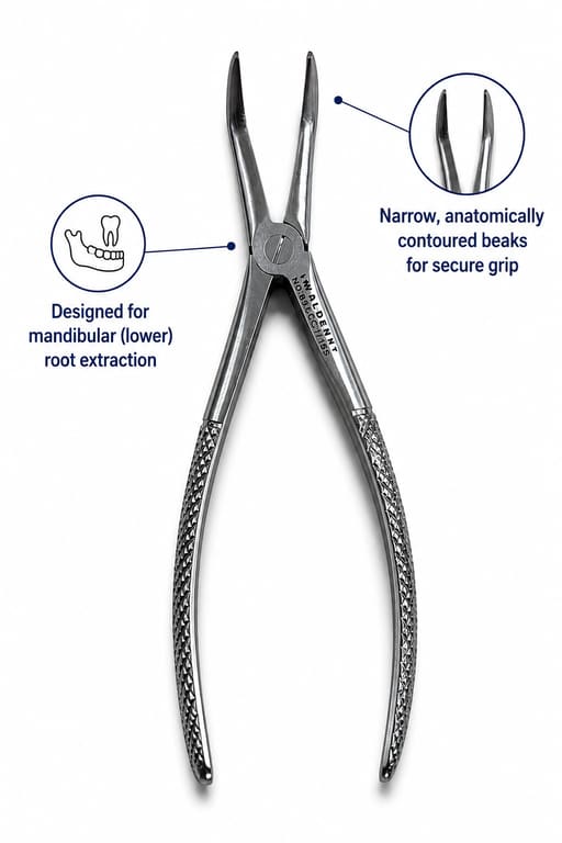Waldent Tooth Extraction Forceps Lower Roots No. 845 (1/165)