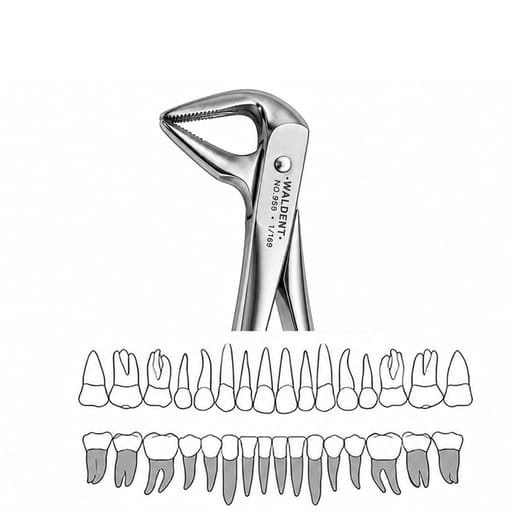 Waldent Tooth Extraction Forceps Lower Roots No. 959 (1/169)