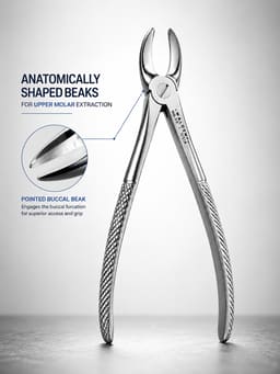 Waldent Tooth Extraction Forceps Upper Molars No. 55 (1/118) - 4