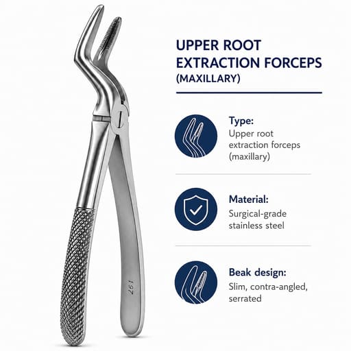 Waldent Tooth Extraction Forceps Upper Roots No. 197 (1/164)