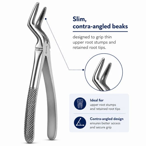 Waldent Tooth Extraction Forceps Upper Roots No. 197 (1/164)