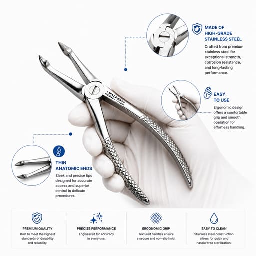 Waldent Tooth Extraction Forceps Upper Roots No. 944 (1/167)