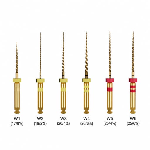 Waldent Wal-flex Gold Rotary Files 21mm