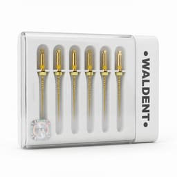 Waldent Wal-flex Gold Rotary Files 25mm - W2 (19/2%) (Pack of 6)