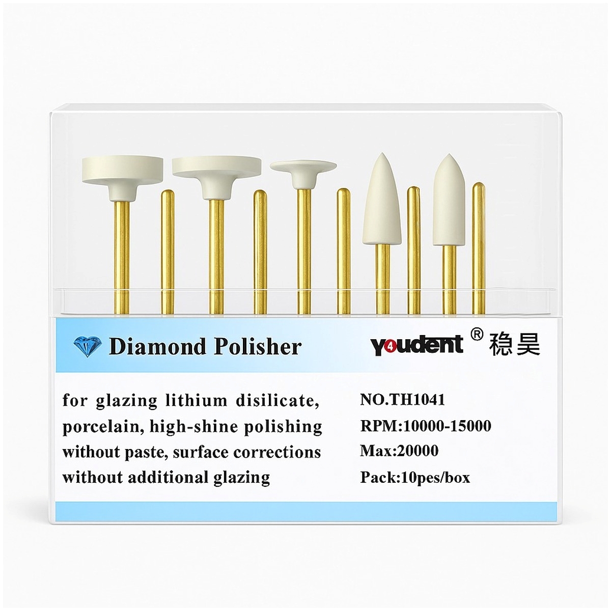 Youdent Diamond Polishers Kit For Ceramic HP