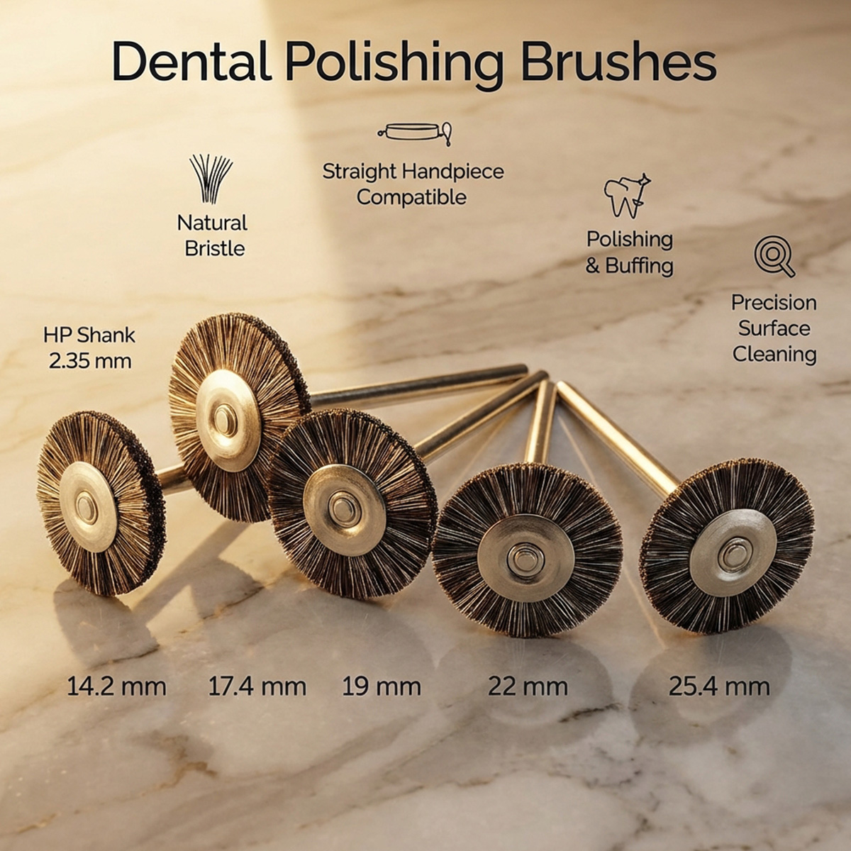 Jinguang Colored Denture Polishing Wool Brush HP    