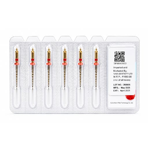DentsMind DM-F1 NiTi Gold Rotary Files - 21mm(Pack of 6)