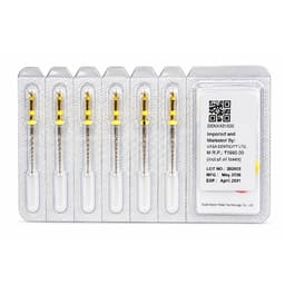 DentsMind DM-F1 NiTi Gold Rotary Files - 21mm(Pack of 6) - 6