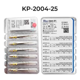 DentsMind DM-F1 NiTi Gold Rotary Files 25mm - 20/4% (Pack of 6)