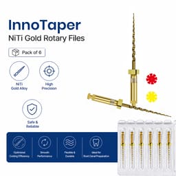 DentsMind InnoTaper NiTi Gold Rotary Files 19mm - E0 (Pack of 6) - 3