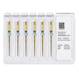 DentsMind InnoTaper NiTi Gold Rotary Files 21mm - E5 (Pack of 6)