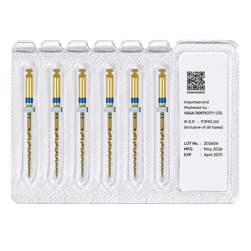 DentsMind InnoTaper NiTi Gold Rotary Files - 21mm (Pack of 6)