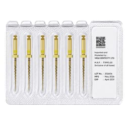 DentsMind InnoTaper NiTi Gold Rotary Files - 21mm (Pack of 6) - 12
