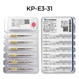 DentsMind InnoTaper NiTi Gold Rotary Files 31mm - E3 (Pack of 6)