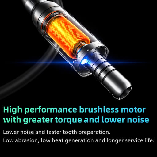 Woodpecker MT2 Dental Brushless Electric Motor With 1:5 LED Contra Angle Handpiece