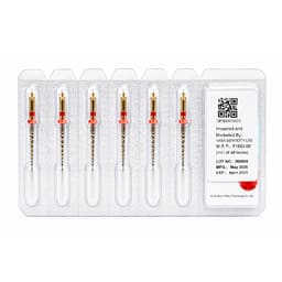 DentsMind DM-F1 NiTi Gold Rotary Files 21mm - 25/6% (Pack of 6)