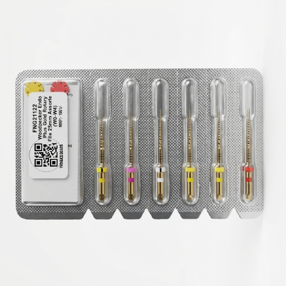 Woodpecker Endo Plus Heat Treated Gold Rotary Files