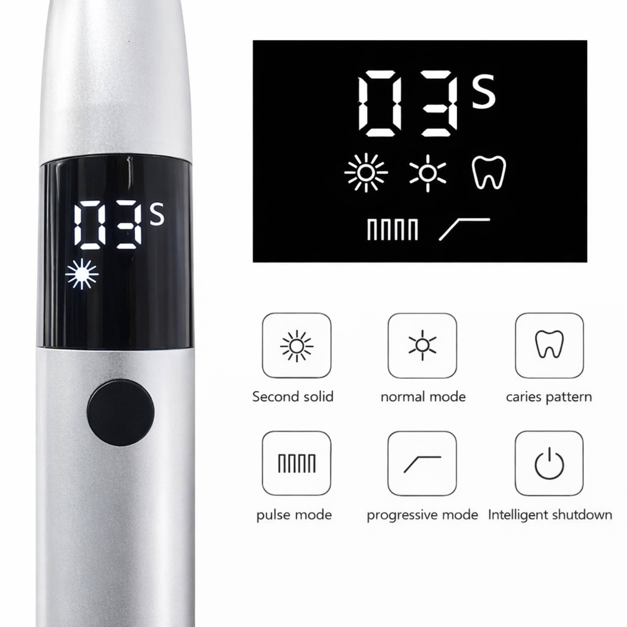Dental 1 Second LED Light Cure Unit With Caries Detection (BG150)