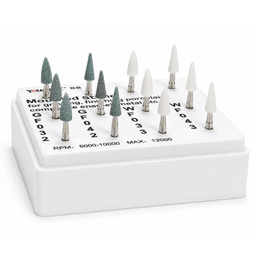 Youdent Complete Composite Contouring & Finishing Kit FG - TF012 | Assorted Green & White (Pack of 12)