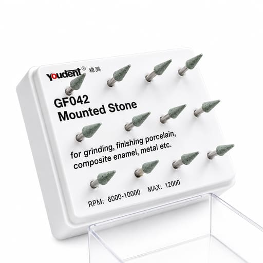 Youdent Composite Contouring & Shaping Kit FG - GF042 | Green Cone Shaped (Pack of 12)