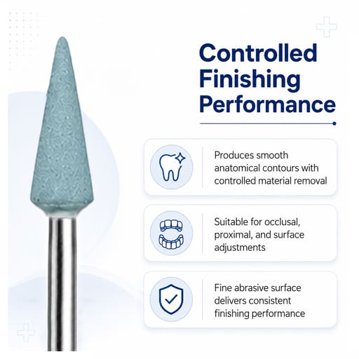 Youdent Composite Contouring & Shaping Kit FG - GF042 | Green Cone Shaped (Pack of 12)